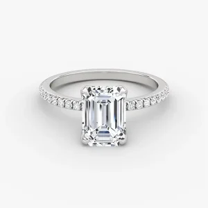 Fine Jewellery IGI Certified 18K White Gold 2CT Emerald Cut Fashion Jewelry Lab Grown Diamond Wedding Ring for Women