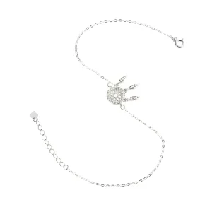 Fine Jewelry 925 Sterling Silver Zircon Anklet High Quality Light Luxury Design Fashion Jewelry for Women Party