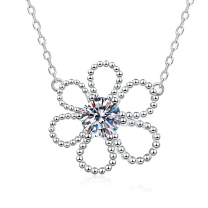 Fine Jewelry S925 Sterling Silver Vvs 1Carat Moissanite Fashion Design Diamond Pendant Necklace Bridal Jewelry Gift