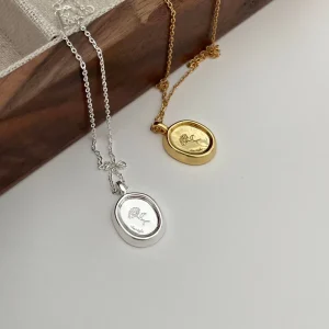 Fine Minimalist Pendant Necklaces Jewelry 925 Sterling Silver Flower Necklaces for Women Gifts
