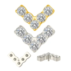 Fine Piercing Jewelry ASTM F136 Titanium Zircon High Grade Daily Body Jewelry Nose Rings Ear Studs Jewelry