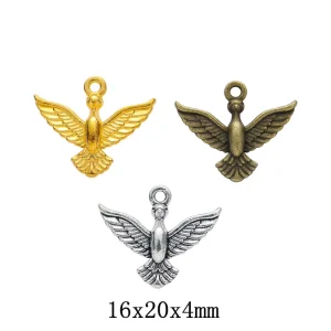 Fine Texture Wings Flying Eagle Pendant Gold Plated Beach Charm Children’s Fashion Jewelry Party Accessory