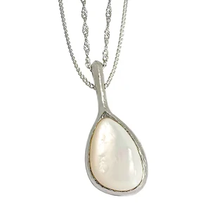 Fine Water Drop Shell Floral Pendant Necklaces for Women 925 Sterling Silver Fashion Chains Gemstones Necklace Custom Jewelry