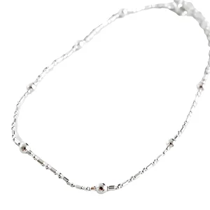 Fine Women Jewelry 925 Sterling Silver Personalized Double layered Round Bead and Snake Bone Chain Plata Anklet