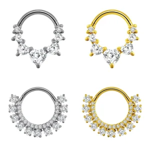 Fine Zircon Nose Ring 316 Stainless Steel Body Jewelry Piercing Nose Cartilage Ring