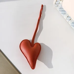 Finestyle Cute Heart Charm for Purse Handbags Bag Accessories PU Key Charms Heart Handbag Charms for Women Girls