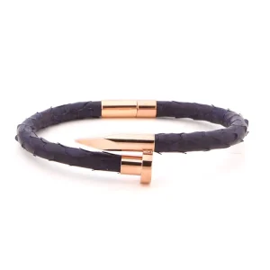 Fish Leather 316L Stainless Steel Rose Gold Plated Zircon Animal Shape 5mm Thick Customized Size Fashion Charm Bracelets