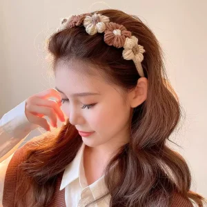 Flower Headbands Women Hair Band Hair Accessories Girl Wash Crochet Flower Headband Flower Headwear