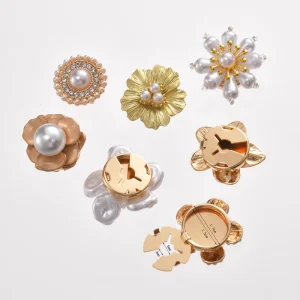 Flower Series Collar Buckles Fashion Design Shirt Cufflinks Decorative Buckle Clothing Decorative Buckle Gift