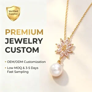 Flower Trendy Pendant 18K Gold Plated Set