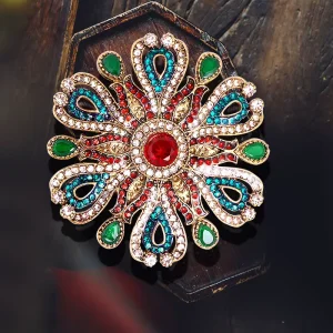 Flower Vintage Antique Brooches Women Crystal Rhinestone Metal Alloy Fashion Jewelry Brooches Women