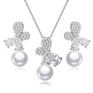 Flower Women Girls Fashion Price Natural Genuine Chinese Zhuji Shanxiahu Factory Fresh Water Pearl Set 925