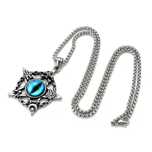 For Cross border New Vintage Electroplated Stainless Steel Devils Eye Personalized Trendy Mens Niche Bold Accessories