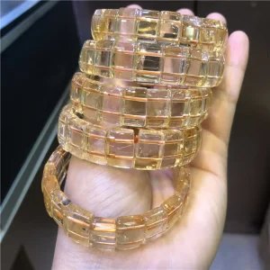 Fortune Natural Citrine Manual Women’s Fashion Crystal Bangle Jewelry Female Birthday Present