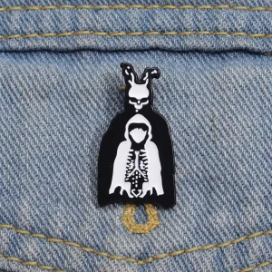 Frank the Bunny Enamel Pin Sci-fi Horror Movies Humanoid Rabbit Brooch Lapel Badge Jewelry Gift for Friends