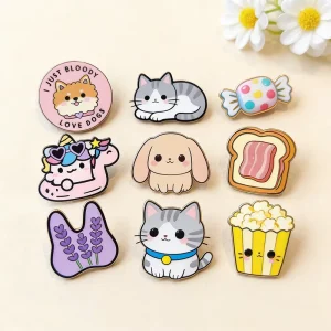 Free Design Metal Pin Badge Manufacture Custom Cartoon Logo Hard and Soft Label Brooch Anime Enamel Lapel Pins for Hat Clothes