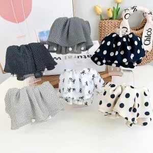 French Elegant Polka Dot Skirt Hem Pearl Hair Clips New Sweet Fashion Ponytail Hair Clips and Hair Accessories
