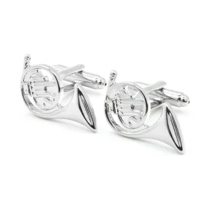 French Horn Musical Instrument Novelty Cufflinks Custom Mens Suit Shirt Wedding Tuxedo Trendy Jewelry Cufflinks