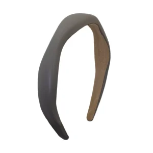 French Retro Fashion Headband with Irregular Lines Solid Colored Leather Hair Hoop Elegant Vintage Style
