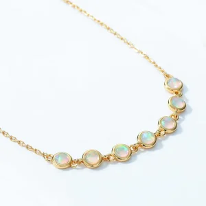 French Retro Synthesis Opal Ins Design Popular Collarbone Chain Custom Costume Fashion Jewelry