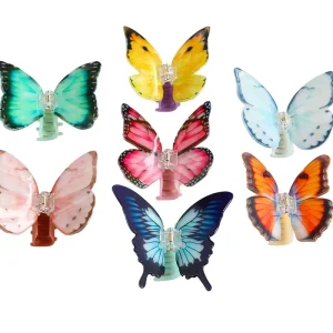 French Style Butterfly Hair Claw Clip Multicolor Animal Patterns Spring Summer Fashion Hair Accessories for Women Teens