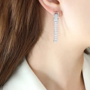 French Style Personalized Detachable Multi Ear Chain Earrings 316L Stainless Steel 14K PVD Gold Jewelry