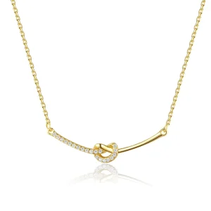 French Style Retro S925 Sterling Silver Zircon Necklace Gifts for Women Twist Cross Link Chain Clavicle Necklace