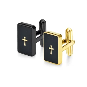 French Style Shirt Cuff Men’s Two Tone Cufflinks Stainless Steel Shirt Cuff Links Fashion PVD 18K Gold Plated Jewelry