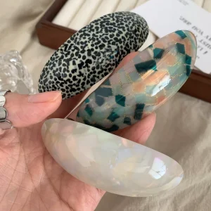 French Vintage Acetate Oval Ponytail Hair Clip Light Luxury Advanced Sense Niche Design Bangs Spring Side Clips Japan Carton