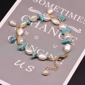 Freshwater Pearl Bracelet For Women Adjustable Silver Clasp Wedding Party Daily Wear Jewelry Gift