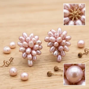 Freshwater Pearl Earrings Elegant Luxury Fashion Jewelry for Women Lightweight All Match Stylish Accessories