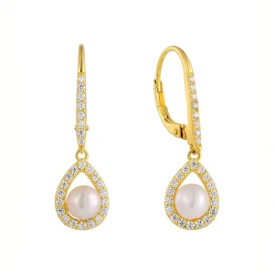 Freshwater Pearl Earrings Girls High end Jewelry White Pearl Earrings Customized