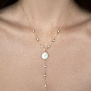 Freshwater Pearl Necklace for Women Light Luxury Niche Design Sweet and Simple Stainless Steel Necklace