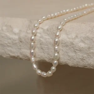Freshwater Pearl Necklaces Adjustable Pearl Chain Necklace for Women