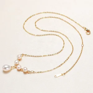 Freshwater Pearl Pendant Y Shape Pearl Necklace Pendant Multi Pearls