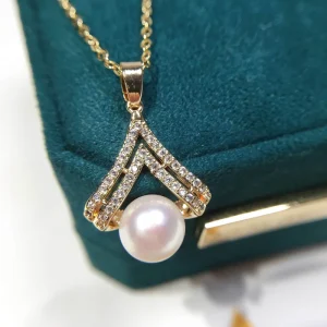 Freshwater Pearl Pendants Necklaces Jewelry and Gifts Miuxi White AAAAA AAAA Grade Sweater Chain Live streaming Base Supply