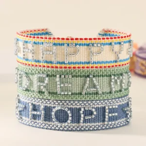 Friendship Woven Bracelet Personalization Charm Fabric Beaded Embroidery Tassel Fashion String Bracelets for Women’s