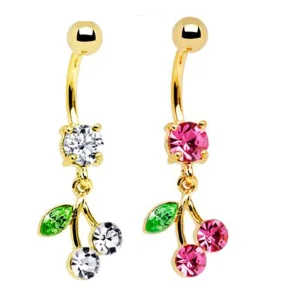 Fruit Cherry Belly Button Ring Belly Ring Piercing Jewelry Body Jewelry
