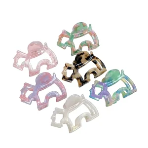 Fun Handmade Cute Dog Hollow out Hair Clip Dainty Floral Grabber Stylish Simple Elegant Ponytail Clip Hair Accessory Women