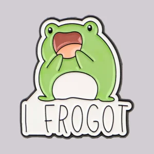 Funny Animal Frog Enamel Pin Quote Brooch Lapel Pin Badge