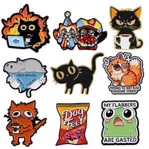 Funny Cartoon Coffee for Unisex Plated 3D Zinc Alloy Brooches Clothes Lapel Pins Backpack Enamel Pin Bags Badges Jewelry