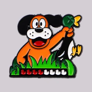Funny Duck Enamel Pin Cute Dog Brooch Pines Lapel Pins Badge Backpack Clothing Accessories Animal Jewelry Black Nickel Metal