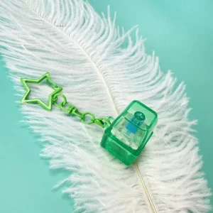 Funny Press Button Fidget Keychain with Light up Keyboard Compact Stress Relief Toy Versatile Hanging Ornament for Daily Use