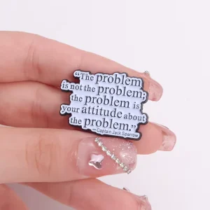 Funny Problem Quote Enamel Pins Women Men Brooches Backpack Lapel Badge Costume Accessories Fashion Jewelry
