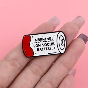 Funny Social Zinc Alloy Casting for Inspirational Quote Brooch Fashion Decorative Badge Clothing Backpack Daily