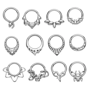 G23 ASTM F136 Titanium 16G Colorful Nose Septum Ring Segment Earring Cartilage Fashion Body Piercing Jewelry