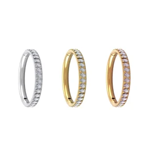 G23 ASTM F136 Titanium Nose Piercing Fashion Nose Ring Round Hoop Clicker Earrings Piercing Jewelry