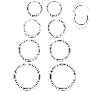 G23 ASTM F136 Titanium Round Septum Hoop Hinge Rings Lip Rings Earrings Fashion Piercing Body Jewelry