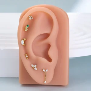 G23 Internal Thread Piercing Jewelry CZ Cherry Internally Threaded Earring Top Piercing Jewelry