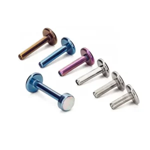 G23 Ti Internally Threaded Disc Flat Opal Top Labret Rings Body Jewelry for Weddings Parties Gifts and Engagements